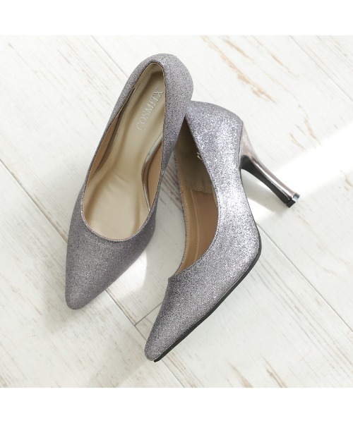 DEMETER(デメテル)の「9.0cm ポインテッドトゥ グリッター ピンヒール パンプス(パンプス・レディース・ピンクゴールド/ブラック/ガンメタ・S/M/L/LL)」の19枚目の写真
