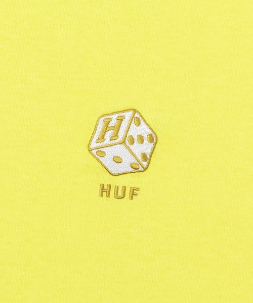 HUF（ハフ）の「SNAKE EYES EMB TEE / HUF ハフ 刺繍ロゴ Tシャツ（Tシャツ/カットソー・メンズ・イエロー/パープル/ブラック/ストーン/ホワイト・SMALL/XX-LARGE/X-LARGE/LARGE/MEDIUM）」の18枚目の写真