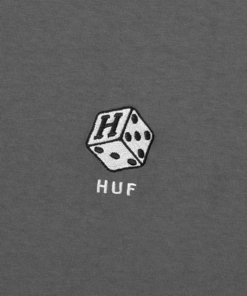 HUF（ハフ）の「SNAKE EYES EMB TEE / HUF ハフ 刺繍ロゴ Tシャツ（Tシャツ/カットソー・メンズ・イエロー/パープル/ブラック/ストーン/ホワイト・SMALL/XX-LARGE/X-LARGE/LARGE/MEDIUM）」の14枚目の写真