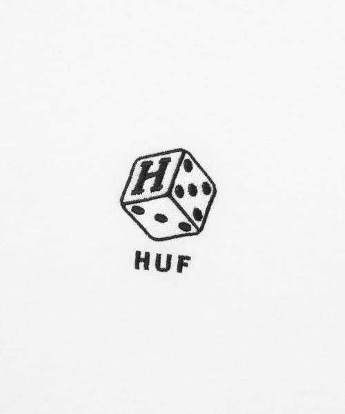HUF（ハフ）の「SNAKE EYES EMB TEE / HUF ハフ 刺繍ロゴ Tシャツ（Tシャツ/カットソー・メンズ・イエロー/パープル/ブラック/ストーン/ホワイト・SMALL/XX-LARGE/X-LARGE/LARGE/MEDIUM）」の10枚目の写真