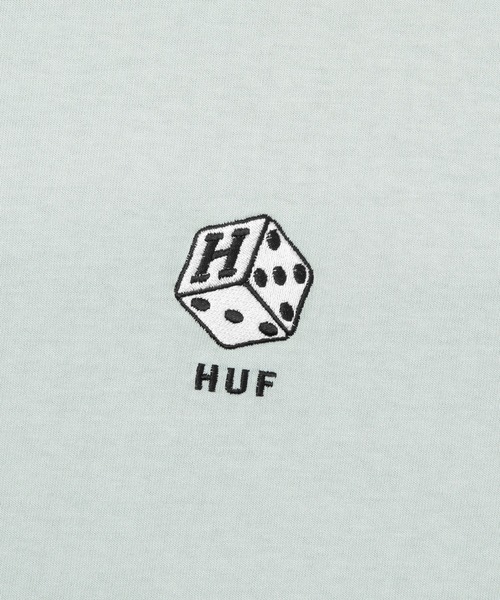 HUF（ハフ）の「SNAKE EYES EMB TEE / HUF ハフ 刺繍ロゴ Tシャツ（Tシャツ/カットソー・メンズ・イエロー/パープル/ブラック/ストーン/ホワイト・SMALL/XX-LARGE/X-LARGE/LARGE/MEDIUM）」の12枚目の写真