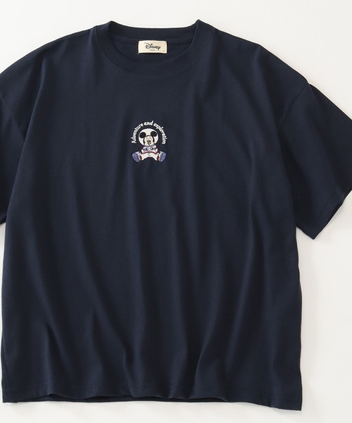 Disney(ディズニー)の「【Disney/ディズニー】アートワークデザイン ワイド半袖クルーネックTシャツ(Tシャツ/カットソー・レディース・ネイビー/グレー/イエロー/杢グレー・M/L)」の3枚目の写真
