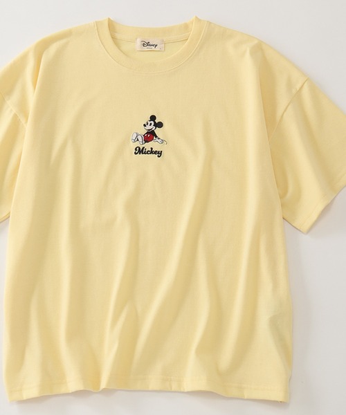 Disney(ディズニー)の「【Disney/ディズニー】アートワークデザイン ワイド半袖クルーネックTシャツ(Tシャツ/カットソー・レディース・ネイビー/グレー/イエロー/杢グレー・M/L)」の4枚目の写真