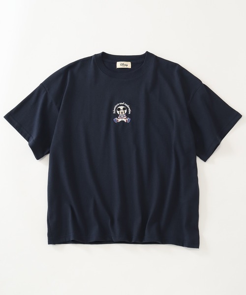 Disney(ディズニー)の「【Disney/ディズニー】アートワークデザイン ワイド半袖クルーネックTシャツ(Tシャツ/カットソー・レディース・ネイビー/グレー/イエロー/杢グレー・M/L)」の7枚目の写真