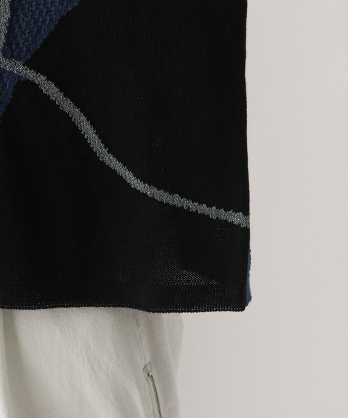 HARE（ハレ）の「ハイショクラメラインニットプルオーバー(HARE)（ニット/セーター・メンズ・ホワイト/ブラック・FREE）」の12枚目の写真