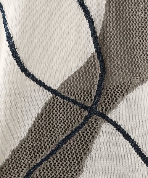 HARE（ハレ）の「ハイショクラメラインニットプルオーバー(HARE)（ニット/セーター・メンズ・ホワイト/ブラック・FREE）」の14枚目の写真