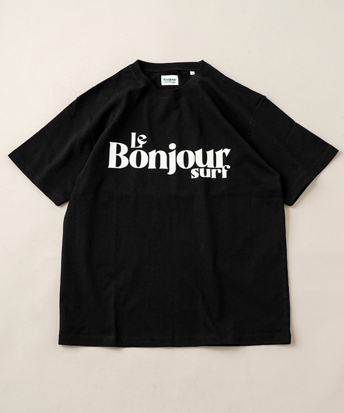 417 EDIFICE（フォーワンセブンエディフィス）の「LE BONJOUR SURF 417別注 LOGO tee（Tシャツ/カットソー・メンズ・ブラック/ホワイト/ベージュ・MEDIUM/LARGE）」の3枚目の写真
