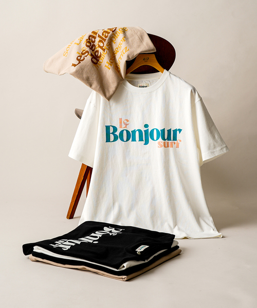 417 EDIFICE（フォーワンセブンエディフィス）の「LE BONJOUR SURF 417別注 LOGO tee（Tシャツ/カットソー・メンズ・ブラック/ホワイト/ベージュ・MEDIUM/LARGE）」の5枚目の写真