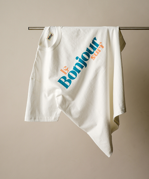 417 EDIFICE（フォーワンセブンエディフィス）の「LE BONJOUR SURF 417別注 LOGO tee（Tシャツ/カットソー・メンズ・ブラック/ホワイト/ベージュ・MEDIUM/LARGE）」の6枚目の写真