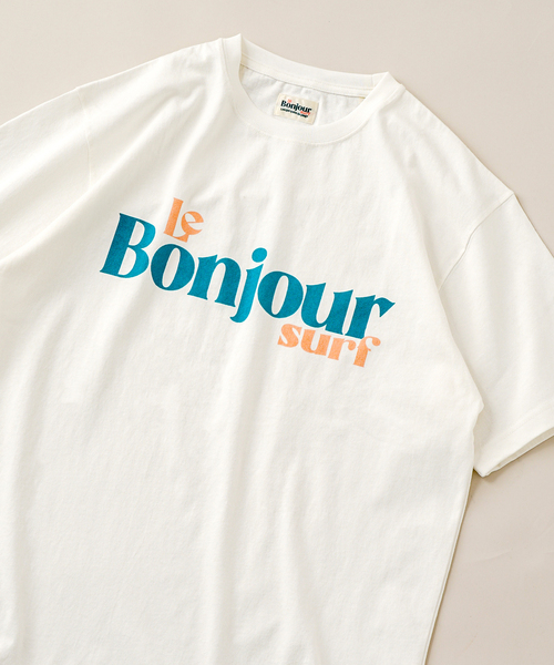 417 EDIFICE（フォーワンセブンエディフィス）の「LE BONJOUR SURF 417別注 LOGO tee（Tシャツ/カットソー・メンズ・ブラック/ホワイト/ベージュ・MEDIUM/LARGE）」の7枚目の写真