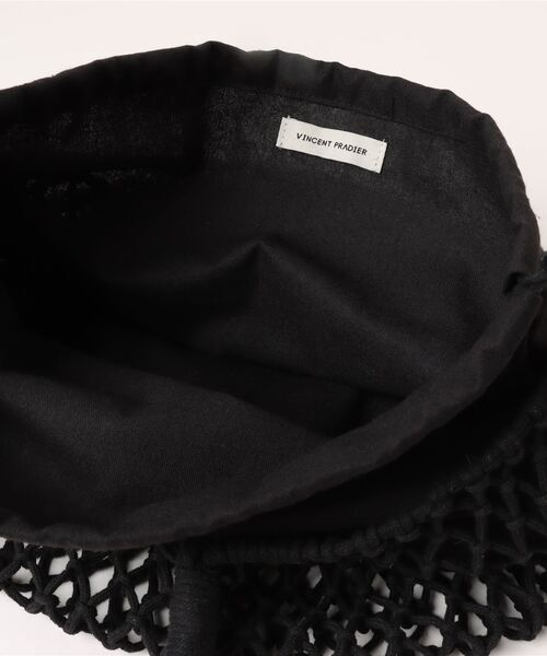 Vincent Pradier（ヴァンサンプラディエ）の「(VINCENT PRADIER)巾着袋付きメッシュトートバッグ（トートバッグ・レディース・ブラック/ホワイト・FREE）」の13枚目の写真