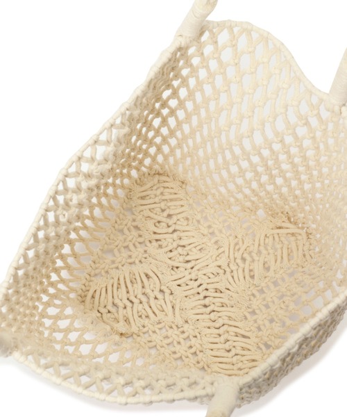 Vincent Pradier（ヴァンサンプラディエ）の「(VINCENT PRADIER)巾着袋付きメッシュトートバッグ（トートバッグ・レディース・ブラック/ホワイト・FREE）」の8枚目の写真