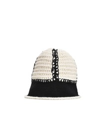 帽子 Nicholas Daley Hand-Crocheted Bucket Hat Buy Nicholas Daley Hand Crocheted Bucket Hat 'Navy/Mint