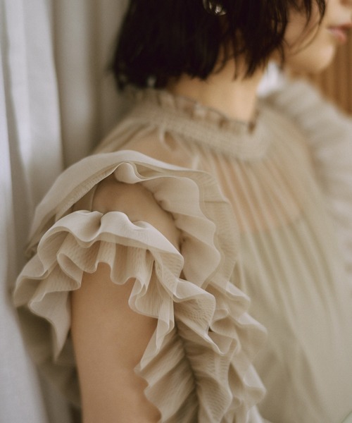 あ様　LE'RURE Frilled highwaist wide pants セール】Frilled highwaist wide pants（パンツドレス）｜LE