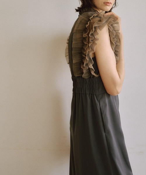 あ様　LE'RURE Frilled highwaist wide pants セール】Frilled highwaist wide pants（パンツドレス）｜LE