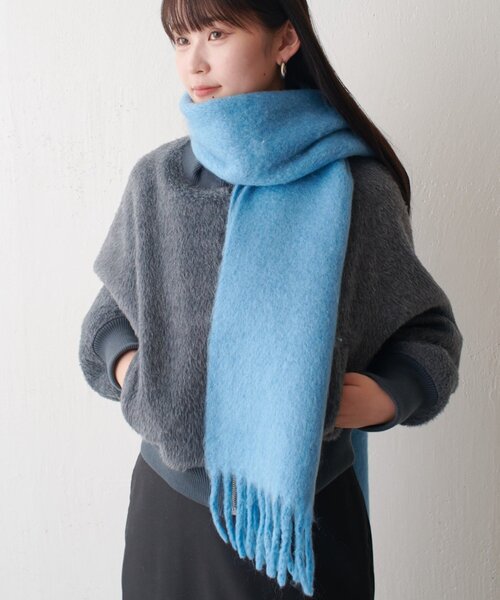 Lui's（ルイス）の「カラーブークレーマフラー（マフラー・レディース・ブルー/イエロー/ブラック・FREE）」の16枚目の写真