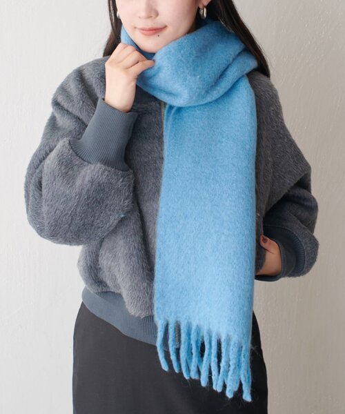 Lui's（ルイス）の「カラーブークレーマフラー（マフラー・レディース・ブルー/イエロー/ブラック・FREE）」の15枚目の写真