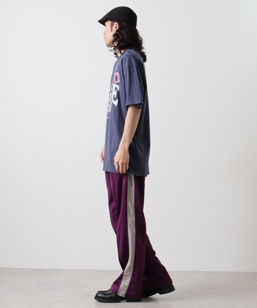MODISH GAZE(モディシュガゼ)の「MODISH GAZE BACK TO NATURE ピグメント加工 ビッグシルエットTシャツ 半袖(Tシャツ/カットソー・メンズ・アイボリー/ネイビー/スミクロ・F)」の9枚目の写真