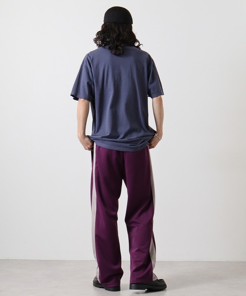 MODISH GAZE(モディシュガゼ)の「MODISH GAZE BACK TO NATURE ピグメント加工 ビッグシルエットTシャツ 半袖(Tシャツ/カットソー・メンズ・アイボリー/ネイビー/スミクロ・F)」の10枚目の写真
