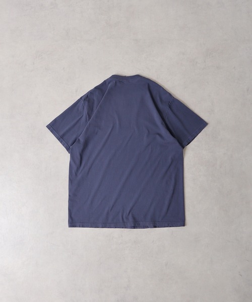 MODISH GAZE(モディシュガゼ)の「MODISH GAZE BACK TO NATURE ピグメント加工 ビッグシルエットTシャツ 半袖(Tシャツ/カットソー・メンズ・アイボリー/ネイビー/スミクロ・F)」の20枚目の写真