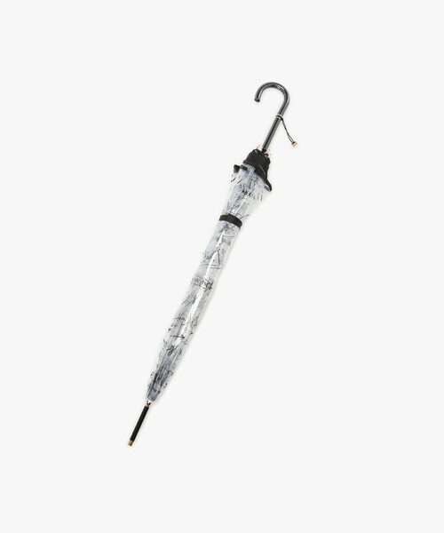 agnes b.（アニエスベー）の「手描き文字柄 ビニール傘（長傘・レディース・ブラック・FREE）」の3枚目の写真