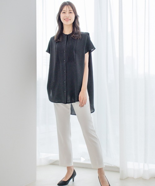Jayro（ジャイロ）の「ピンタックブラウス（シャツ/ブラウス・レディース・ブラック/カーキ/グレー系その他/ホワイト系その他・M）」の10枚目の写真