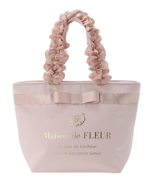 Maison de FLEUR（メゾンドフルール）の「ブランドロゴフリルハンドルトートSバッグ（トートバッグ・レディース・アイボリー/ピンクベージュ/ブラック・FREE）」の22枚目の写真
