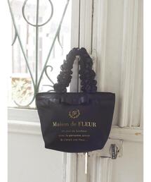 Maison de FLEUR | ブランドロゴフリルハンドルトートSバッグ(トートバッグ)
