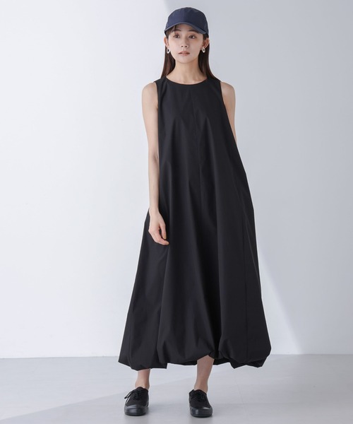NANO universe(ナノユニバース)の「At PARK&DAILYWEAR/ノースリバルーンワンピース(ワンピース・レディース・ベージュ/イエロー/ブラック・S/M)」の2枚目の写真