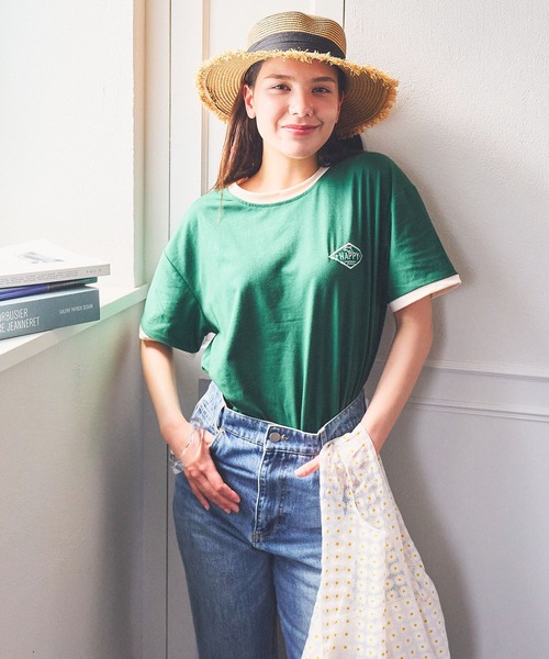 Teem Store（チームストア）の「ワンポイント リンガー Tシャツ（Tシャツ/カットソー・レディース・グリーン・2XL/XL）」の7枚目の写真