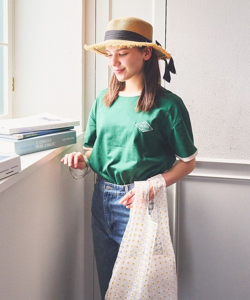 Teem Store（チームストア）の「ワンポイント リンガー Tシャツ（Tシャツ/カットソー・レディース・グリーン・2XL/XL）」の5枚目の写真
