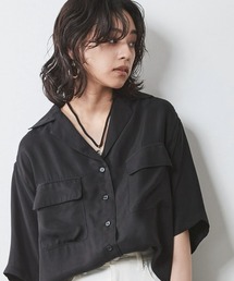 ＜大きいサイズ＞アウトポケットソフトシャツ シックスタイル