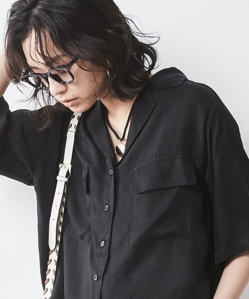 CHIC STYLE(シックスタイル)の「<大きいサイズ>アウトポケットソフトシャツ シックスタイル(シャツ/ブラウス・レディース・ブラック/ベージュ/モカ・LL/3L/4L/5L/L)」の21枚目の写真