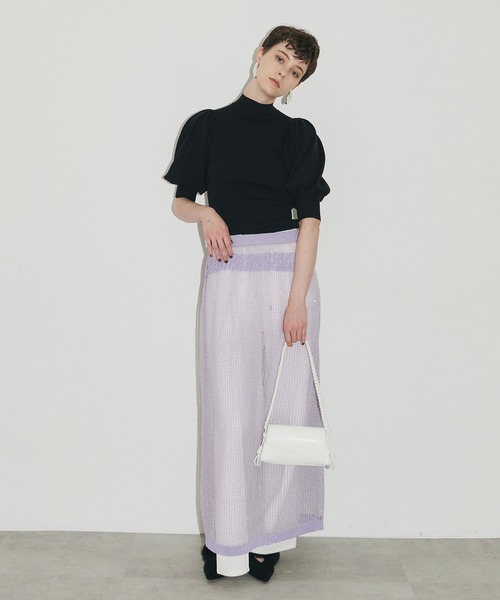 セール】ラメメッシュニットシアースカート（スカート）｜LA BELLE