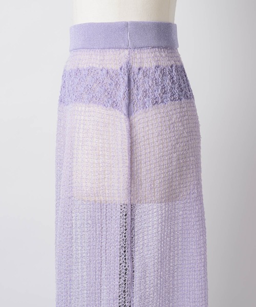 セール】ラメメッシュニットシアースカート（スカート）｜LA BELLE
