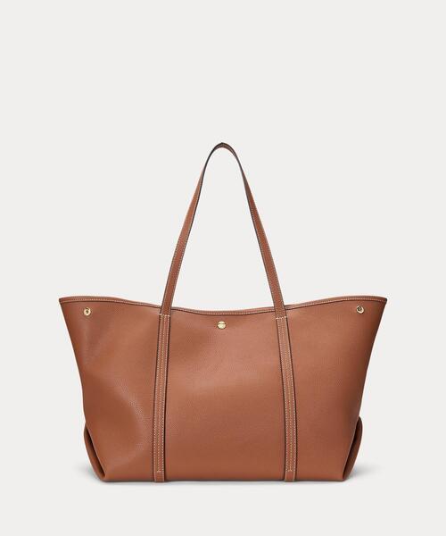 国内直営【RALPHLAUREN】エクストララージ Emerie トート キャンバス & レザー エクストララージ Emerie トート （トート