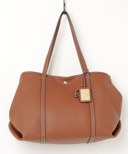 【RALPH LAUREN】ペブルド レザー ラージ Emerie トート バッグ LAUREN RALPH LAUREN】ペブルド レザー ラージ Emerie トート