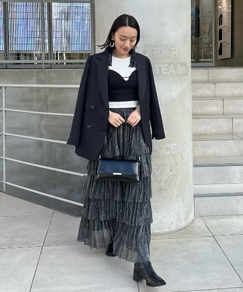 Lui's（ルイス）の「【 オケージョン◎ 】2WAYスリーブストレッチツイルオーバーダブルジャケット（テーラードジャケット・レディース・ベージュ/ブラック/オリーブ/グレー/ベージュ系その他/ダークグレー・FREE）」の19枚目の写真