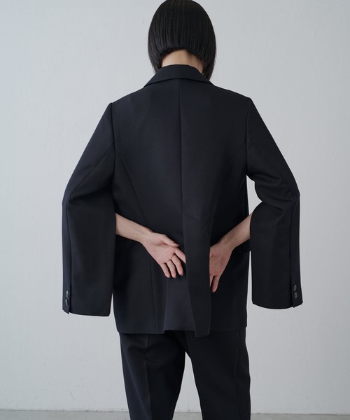 Lui's（ルイス）の「【 オケージョン◎ 】2WAYスリーブストレッチツイルオーバーダブルジャケット（テーラードジャケット・レディース・ベージュ/ブラック/オリーブ/グレー/ベージュ系その他/ダークグレー・FREE）」の22枚目の写真