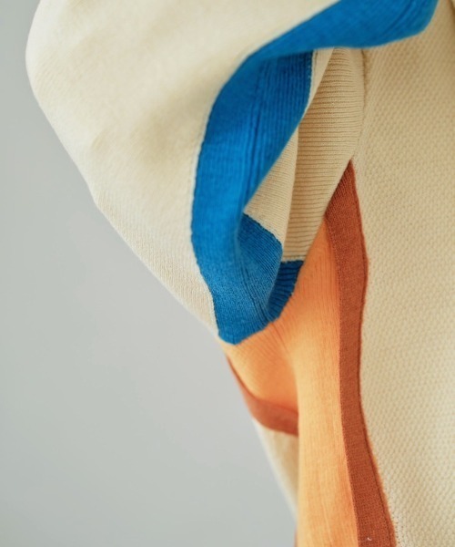 HCAE（エイチシーエーイー）の「HCAE カラーブロックニットカーディガン（カーディガン/ボレロ・レディース・ホワイト/ブラック/グレー・FREE）」の10枚目の写真