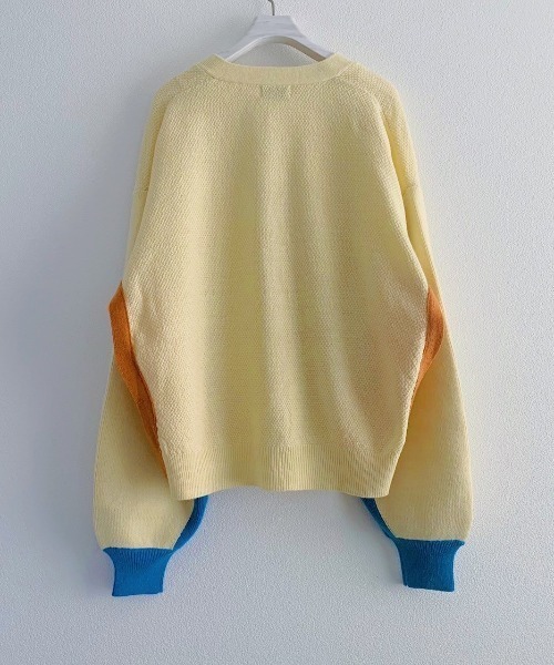 HCAE（エイチシーエーイー）の「HCAE カラーブロックニットカーディガン（カーディガン/ボレロ・レディース・ホワイト/ブラック/グレー・FREE）」の14枚目の写真