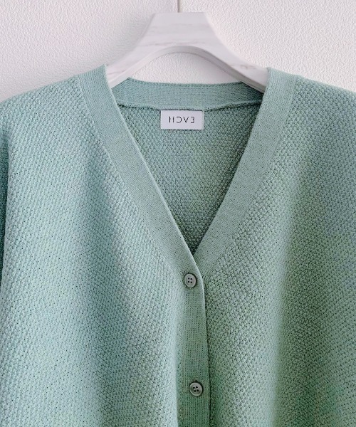 HCAE（エイチシーエーイー）の「HCAE カラーブロックニットカーディガン（カーディガン/ボレロ・レディース・ホワイト/ブラック/グレー・FREE）」の18枚目の写真