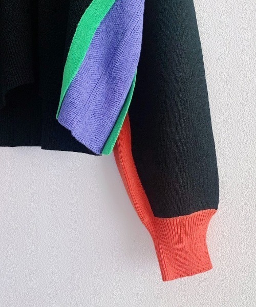 HCAE（エイチシーエーイー）の「HCAE カラーブロックニットカーディガン（カーディガン/ボレロ・レディース・ホワイト/ブラック/グレー・FREE）」の22枚目の写真