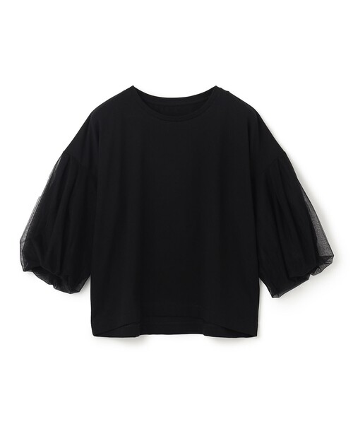 UNFILO(アンフィーロ)の「チュールレイヤード Tシャツ(Tシャツ/カットソー・レディース・ブラック系/カーキ系/ベージュ系・X-LARGE)」の11枚目の写真