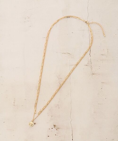 le.coeur blanc（ルクールブラン）の「【飯豊まりえさん着用】2連チェーンコインネックレス（ネックレス・レディース・ゴールド・FREE）」の5枚目の写真