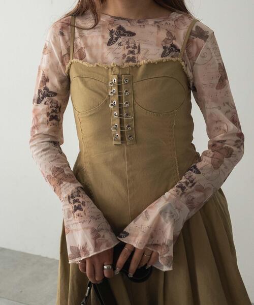 dispark（ディスパーク）の「DISPARK/サイドギャザープリントロンT（Tシャツ/カットソー・レディース・その他1/その他4/その他3/その他2・FREE）」の3枚目の写真