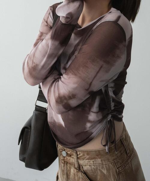 dispark（ディスパーク）の「DISPARK/サイドギャザープリントロンT（Tシャツ/カットソー・レディース・その他1/その他4/その他3/その他2・FREE）」の5枚目の写真