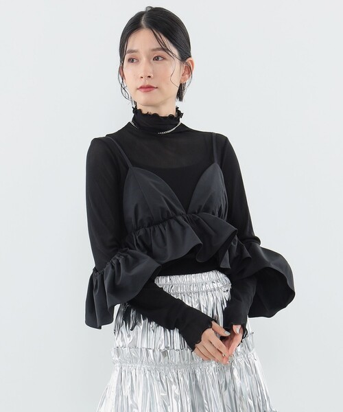 CAROLINA GLASER（カロリナ グレイサー）の「オフショルダー ビスチェ（キャミソール・レディース・ピンク/ブラック・ONE SIZE）」の4枚目の写真