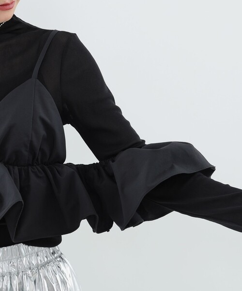 CAROLINA GLASER（カロリナ グレイサー）の「オフショルダー ビスチェ（キャミソール・レディース・ピンク/ブラック・ONE SIZE）」の10枚目の写真