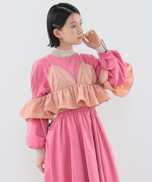 CAROLINA GLASER（カロリナ グレイサー）の「オフショルダー ビスチェ（キャミソール・レディース・ピンク/ブラック・ONE SIZE）」の16枚目の写真